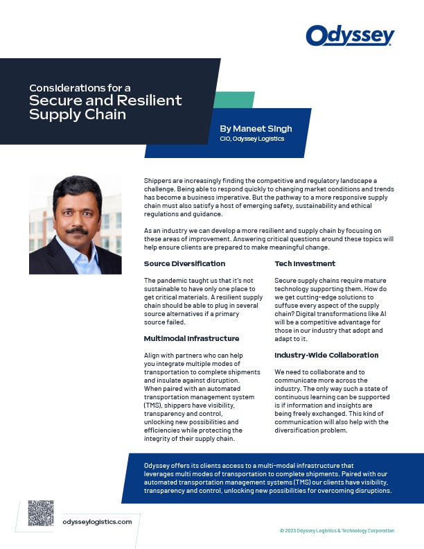Secure and Resilient Supply Chain Secure and Resilient Supply Chain